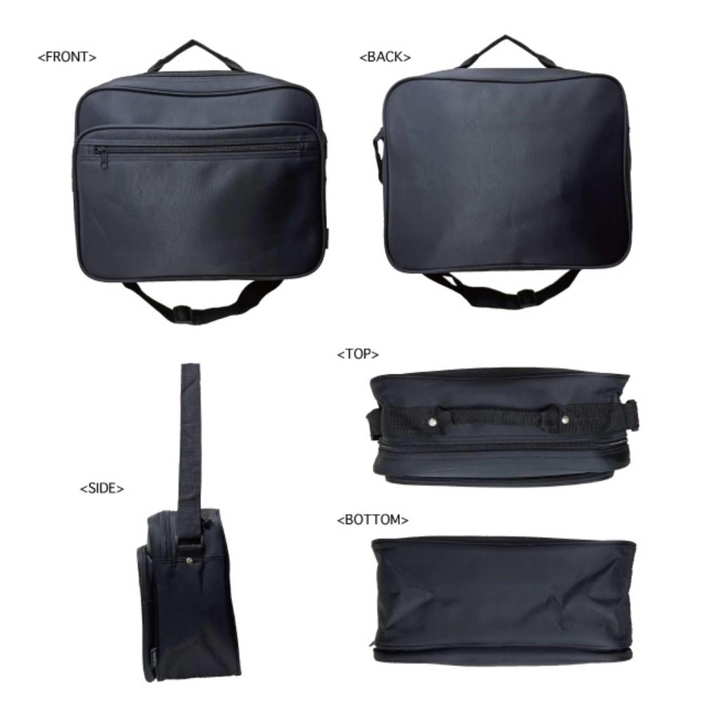 Shoulder bag with wide 14cm large multiple compartments for documents and 2 front fits A4 and B5 x x D14cm bag/Business gusset, capacity, files,