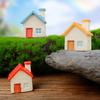 Yousheng Miniature Cottage Dollhouse Accessories Mini Resin House Micro Landscape for Plant Pot Fairy Garden DIY
