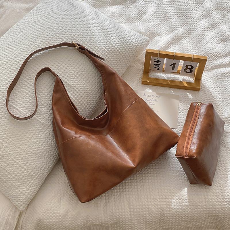 

Large Capacity Women s Tote Bag 2024 New Stylish Shoulder Bag For Casual Commute In Black Beige Coffee And Light Brown Light Brown