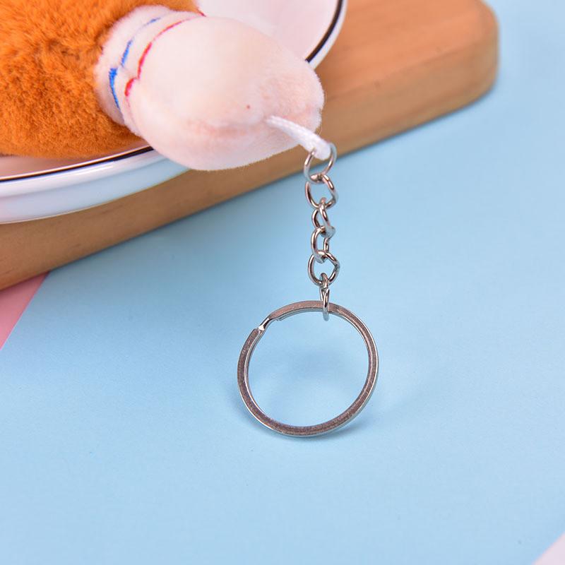 Cute Cartoon Food Plush Keychain Adorable Small Chicken Leg And Toast Pendant