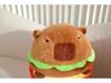 Capybara Hamburger Plush Toy Pillow - Cute Cartoon Doll Holiday Gift