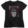 Elvis Presley Hail the King Womens T Shirt Black Officially Licensed Unisex T-Shirt