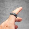 Viking Runes Damaged Men Rings Stainless Steel Women Jewelry Retro Punk New Rock Cool Stuff Fashion Accessories Gift Wholesale