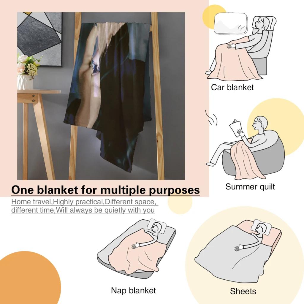 Hot-KPOP-Like-Stray-K-Kids Fashion Blanket Printed Throw Blanket Plush Fluffy Flanne Soft Throws for Sofa Couch and Bed