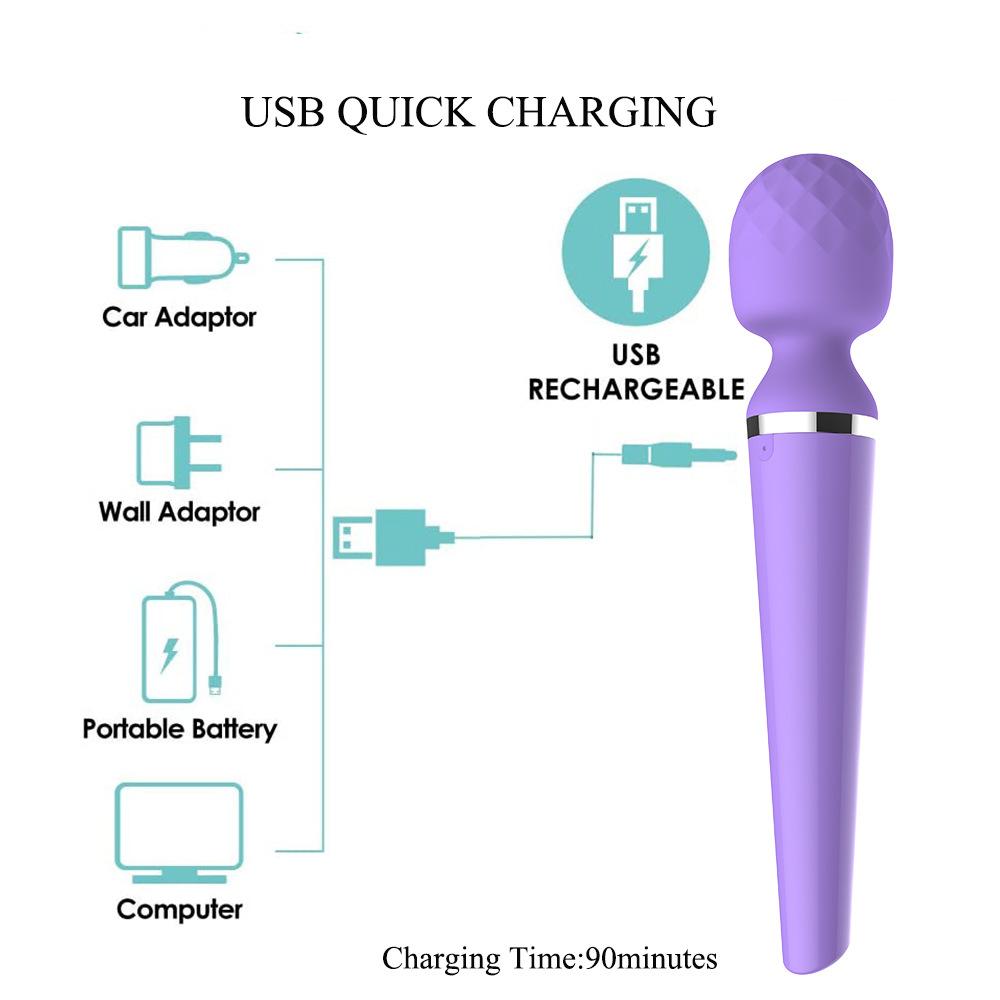 Powerful Vibration Women's Flirting 20 Frequency AV Massage Stick Women's Massager Fun Vibrating Stick Sex Toys Joinjjtoy