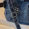 Vintage Denim Bag Women's Lightweight Shoulder Bag Commuter Large Capacity Crossbody Bag