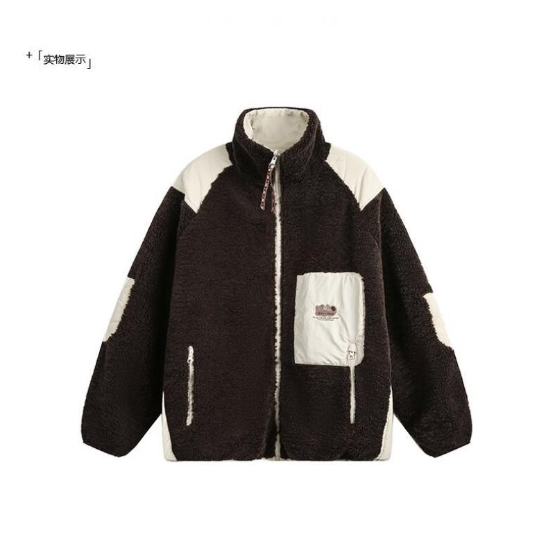 Unisex Winter Warmer Baumwollmantel Mit Fleecefutter Stehkragen Übergroße Lässige Jacke Herren Damen