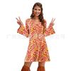 70s Hippie Halloween Printed Women's Dress