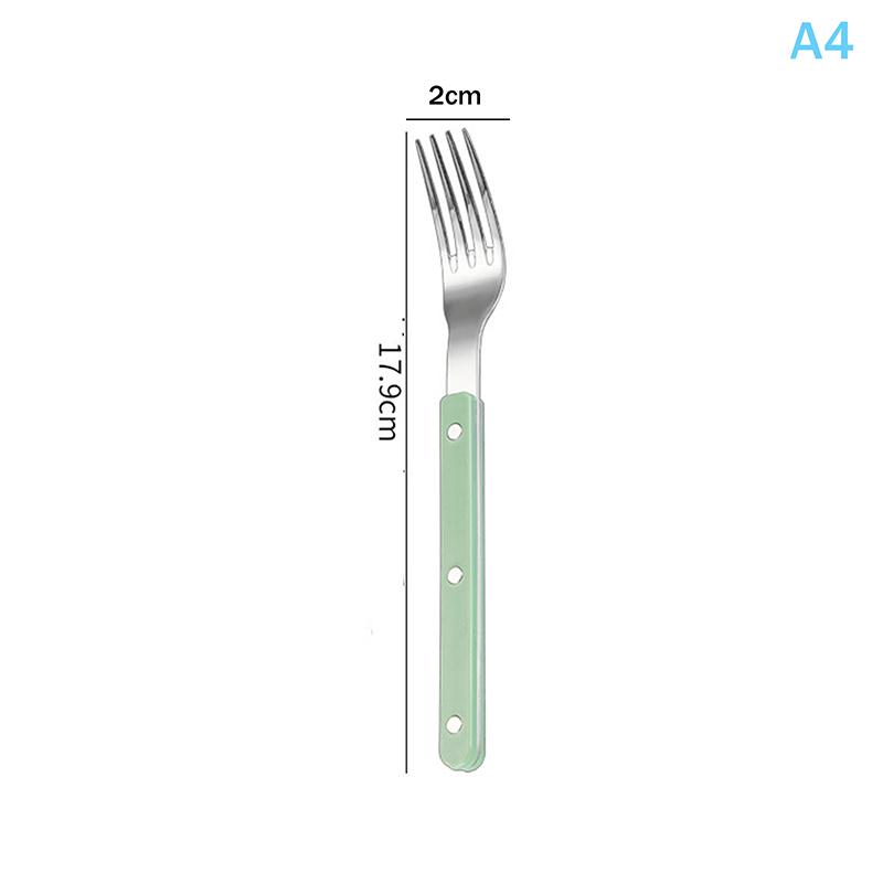 

Fashion New Colorful Handle Cutlery 304 Stainless Steel Creativity Gift Flatware Knife Fork Spoon Drop Ship A4