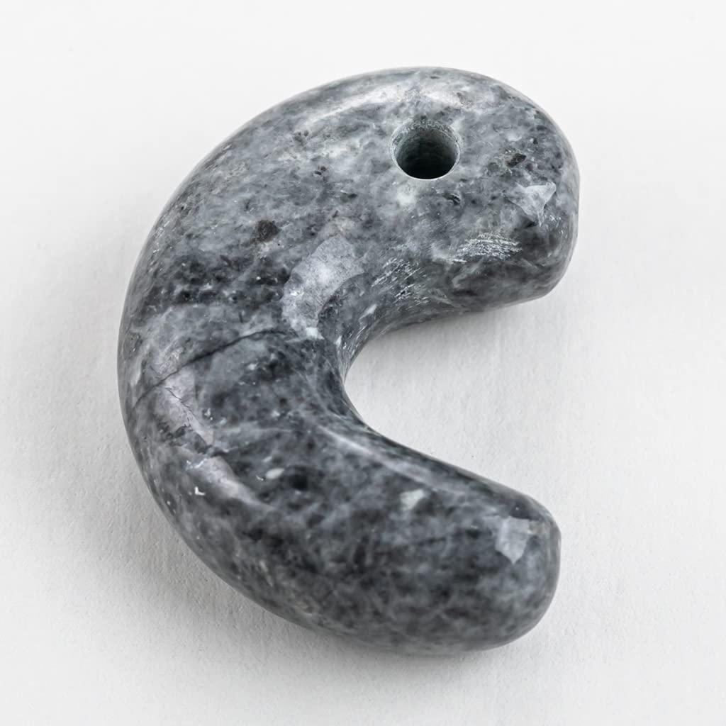 Itoigawa Natural Jade Japanese National Jomon Power Stone Jade Workshop Special Paulownia Wood Quality Guarantee MT0817 Magatama, Black, Stone,