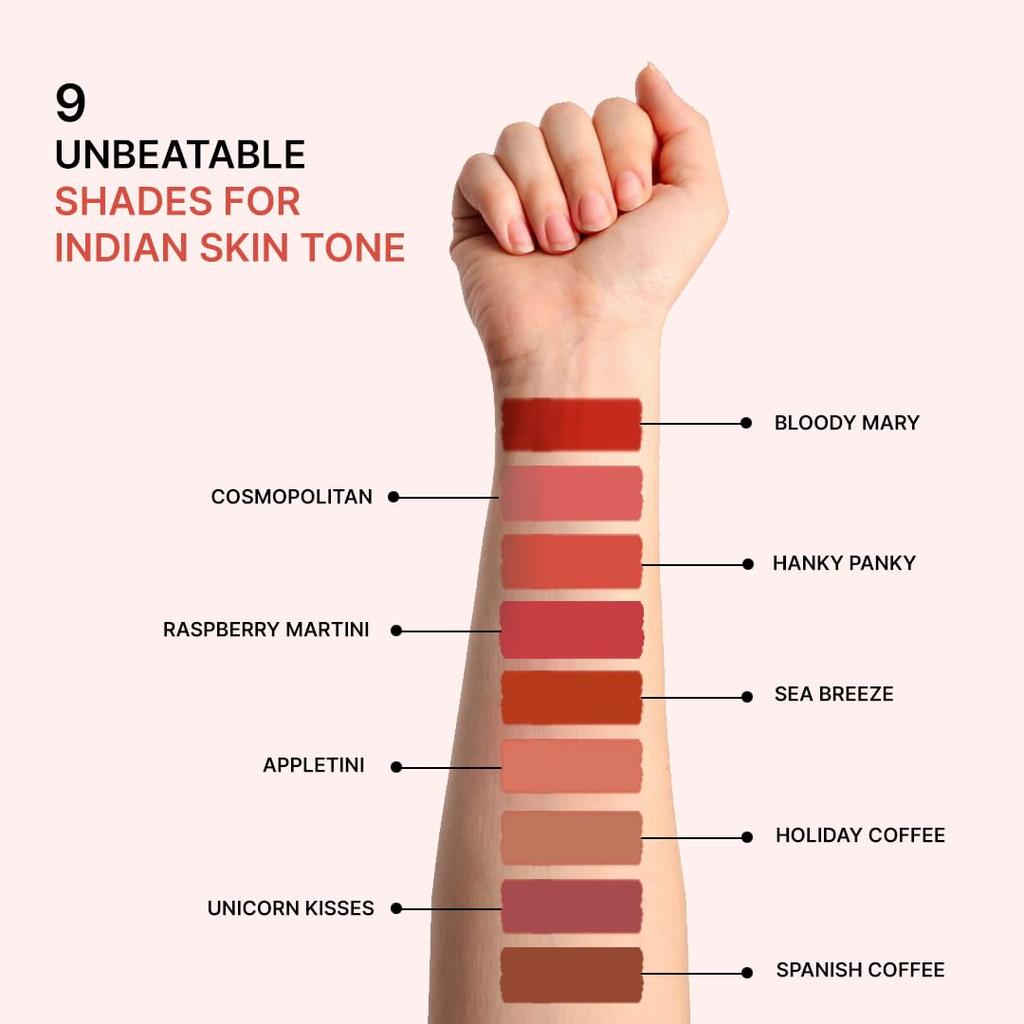 Liquid Mousse Lipstick 2.O Matte Finish Combo Kit | Multicolor Mini Liquid Lipstick - (2Ml X 9) 18Ml
