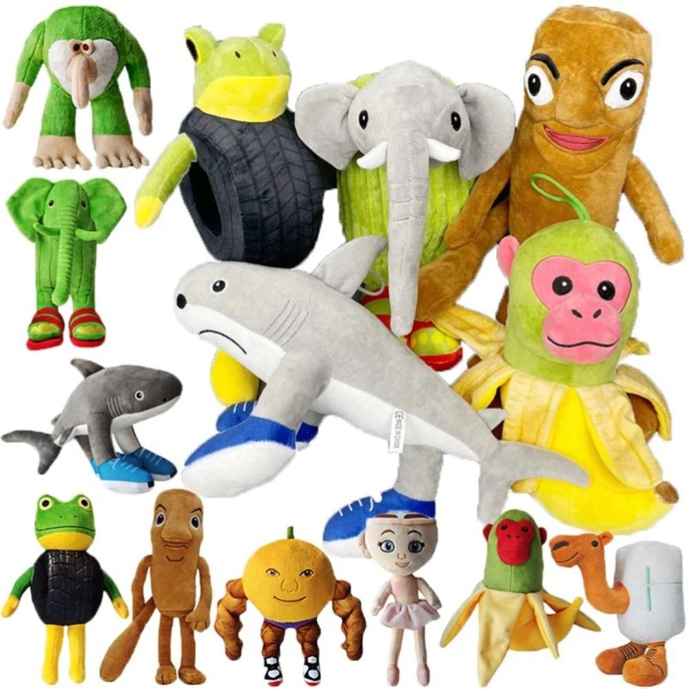 Anime Tung Tung Sahur Plyšové hračky Zvířata Šálek na kávu Vycpaná figurka Tralalero Tralala Žralok Plyšová panenka Merch Narozeninový Vánoční dárek