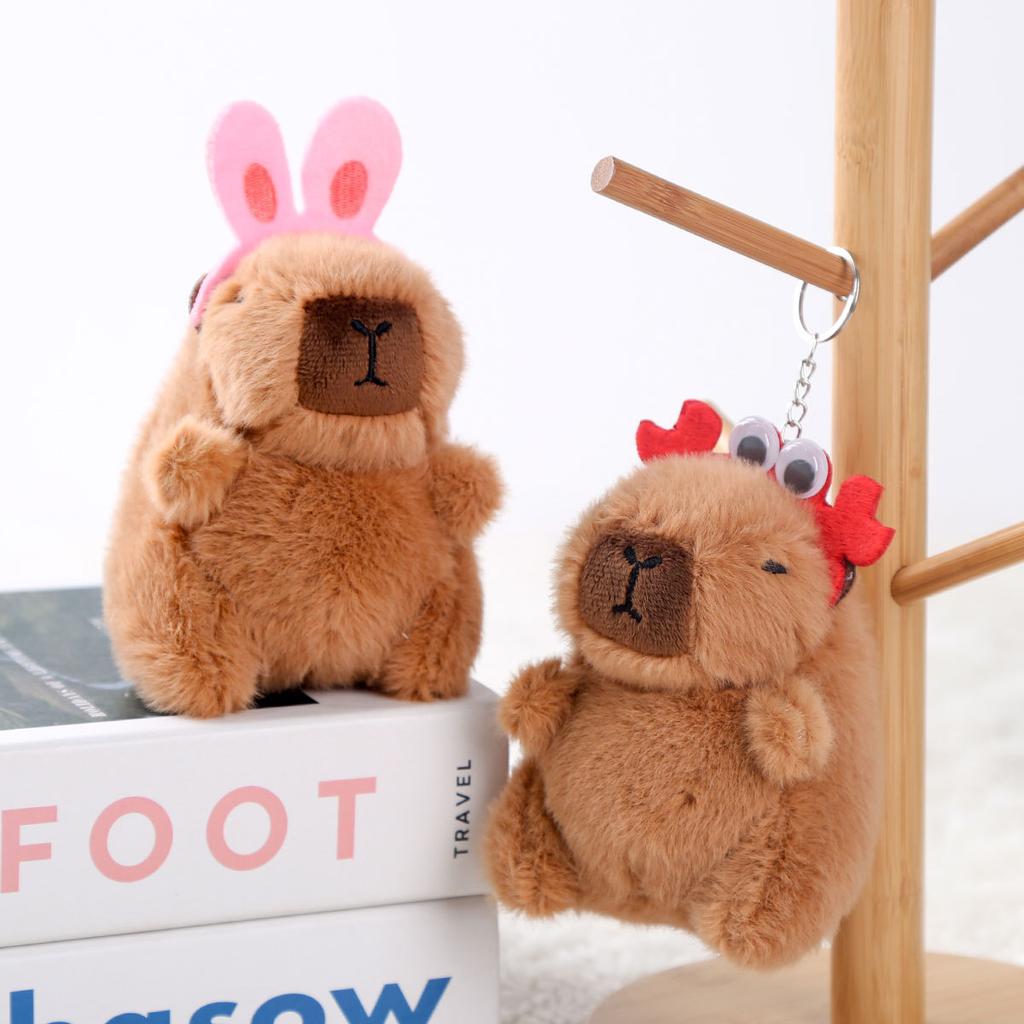 Doll Hair Card Kapibara Doll Pendant Keychain Capybara Plush Toy Trinket Doll