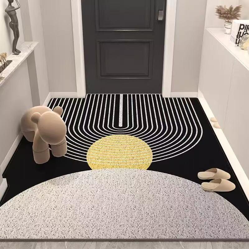 Non-Slip Dirt-Resistant Entryway Doormat - Cuttable, Easy-Clean Coil Carpet for Front Door