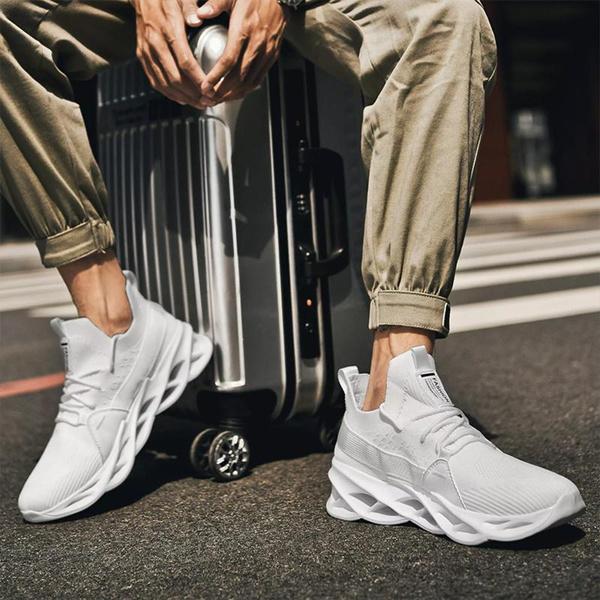 Herren- und Damen-Sportschuhe, bequem, leicht, Outdoor-Paare, atmungsaktive Mesh-Sneaker, modische Schnürschuhe, fluoreszierende Tennisschuhe