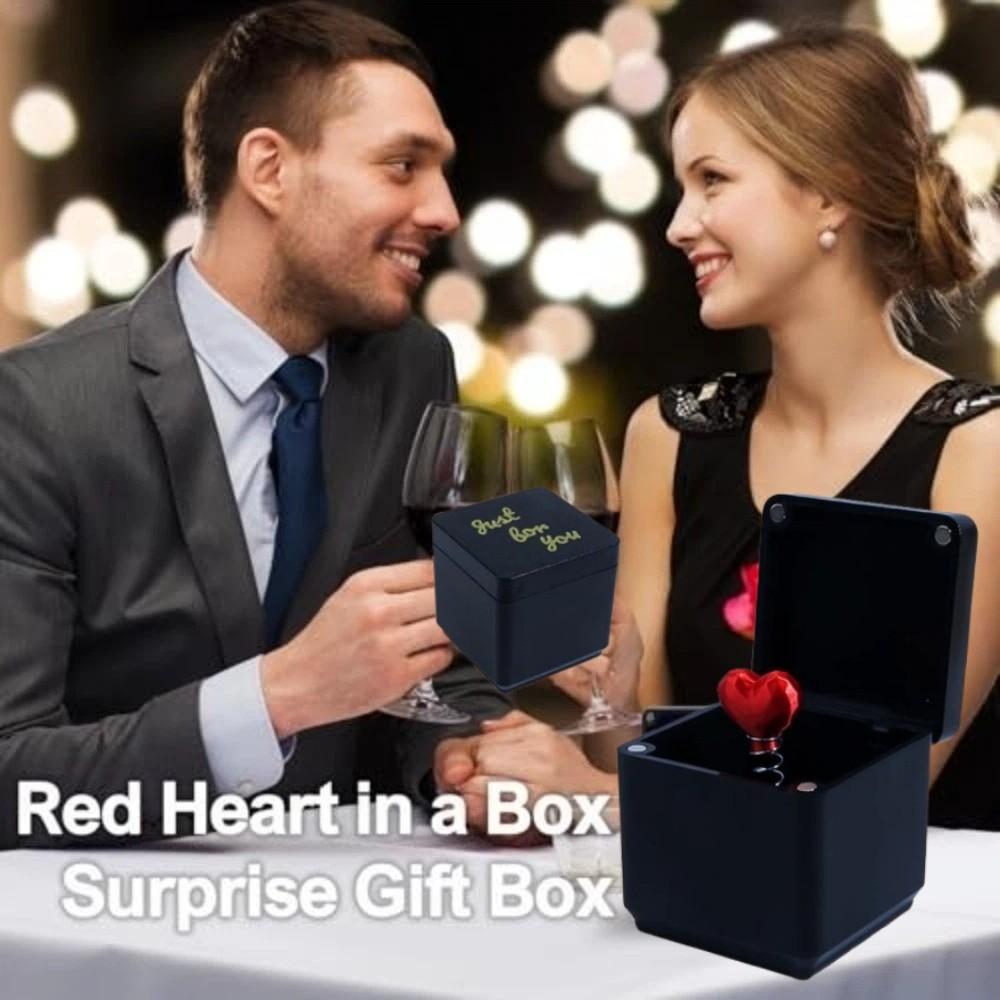 Creative 3D Printed Annoying Gift Box Pop-Up Novelty Prank Storage Box Red Heart Shape Funny Surprise Gift Box Valentine's Day