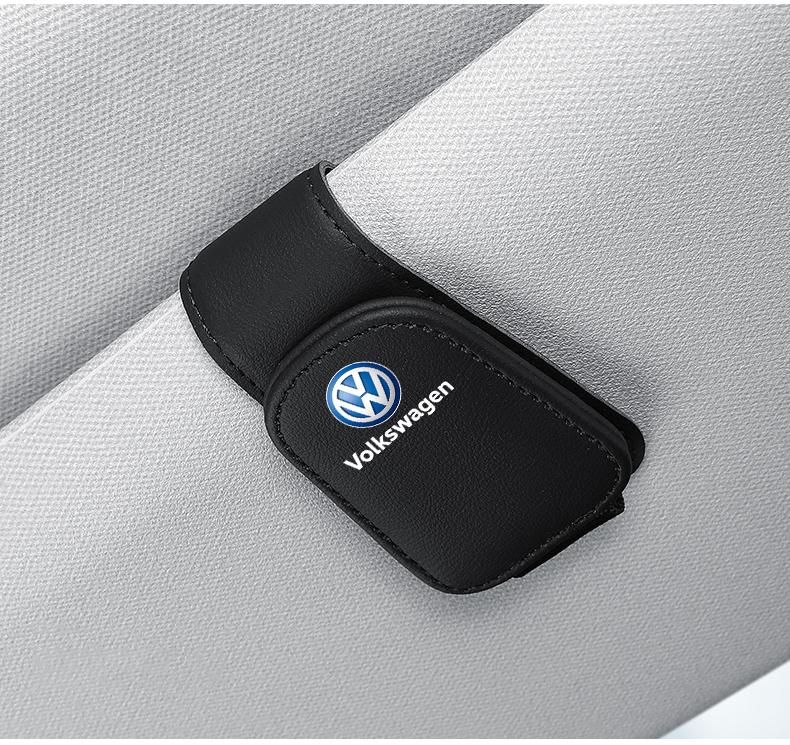 For VOLKSWAGEN VW Car Interior Sun Visor Eyeglasses Holder Sunglasses Clip For Volkswagen VW Golf Passat Tiguan Polo Touareg Mag