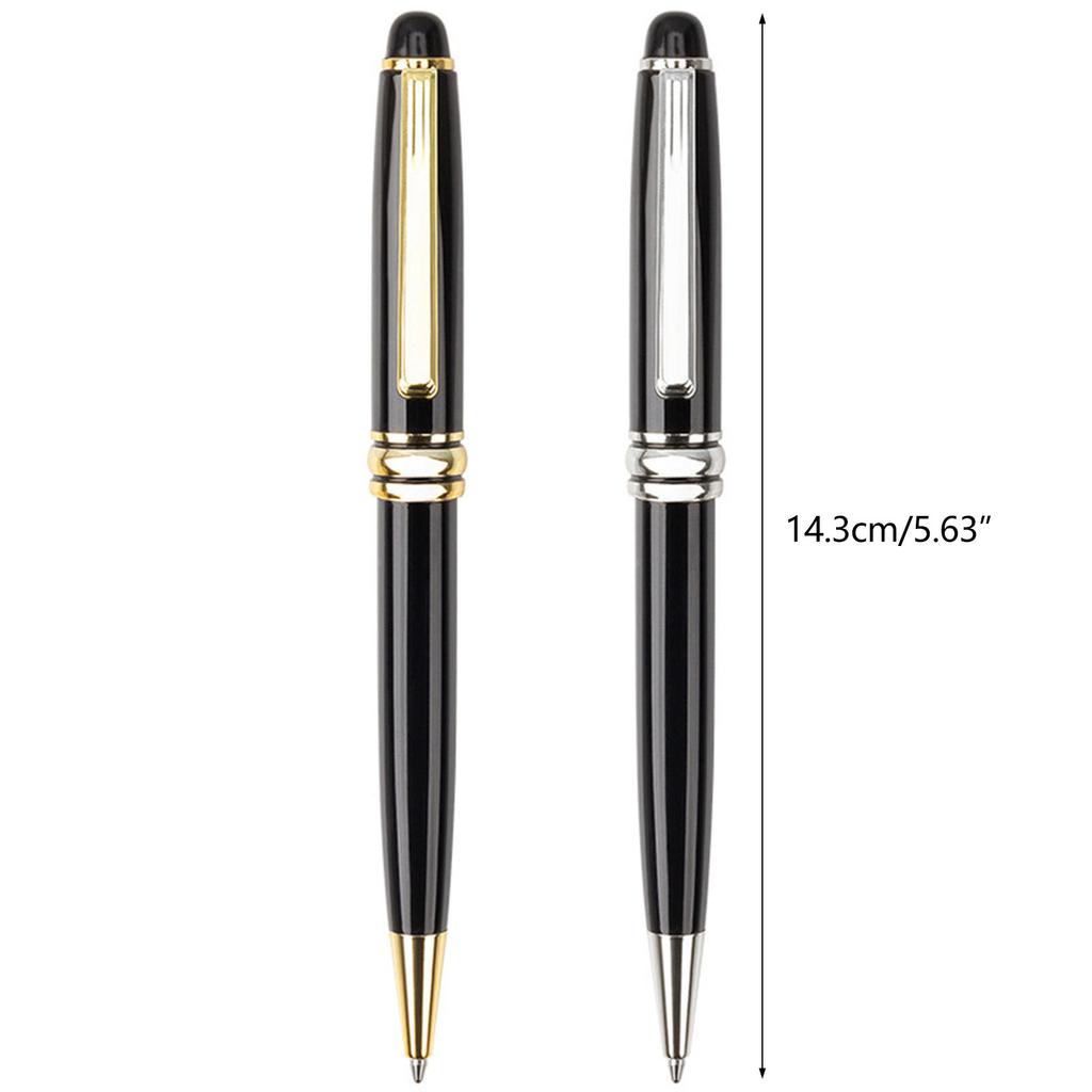 6 Pieces Black Ink Ballpoint Pens Journaling Pen Smooth Writing Pen Metal Signature Pens Stationery Supplies for Writing