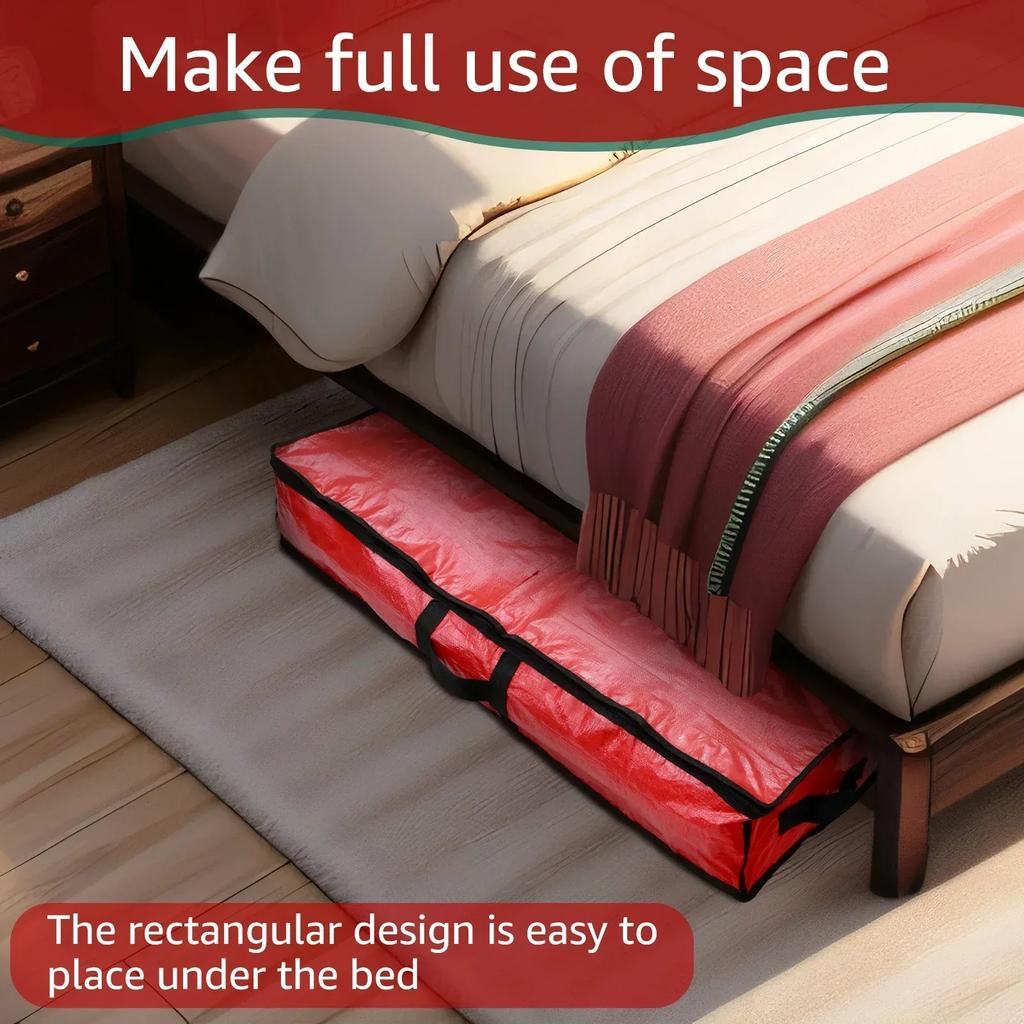 Christmas Wrapping Paper Storage Container Foldable Large Capacity Gift Wrap Organizer Waterproof Dustproof Organizer Bag 2025