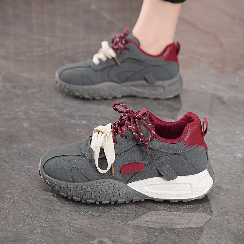 

Dexun Shoes Women s New Sneaker Casual All-matching Thick Sole Height-increasing Soft Daddy Trend 39
