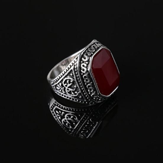 Men's Women's Lover Vintage Carved Geometric Resin Alloy Party Jewelry Ring