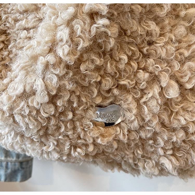 2025 Early Autumn Cute Plush Handbag and Crossbody Shoulder Bag