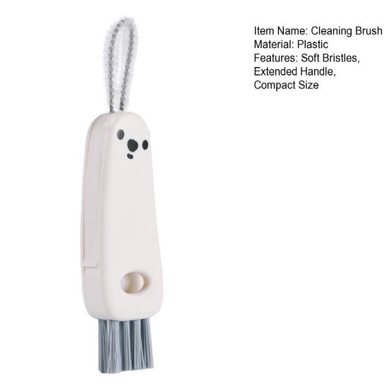 Cleaning Brush with Pointed Crevice Brush Soft Bristles Deep Reach Handle Cup Lid Straw Gap Cleaner Kitchen Tool
