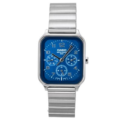 Orologio da Uomo Analogico Standard in Acciaio Inossidabile con Quadrante Blu al Quarzo MTP-M306D-2AV