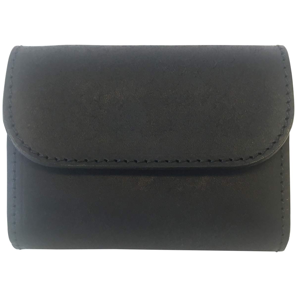 

Tiny Wallet Ultra Small Compact Wallet Italian Leather Pueblo Black [LITSTA] чорний