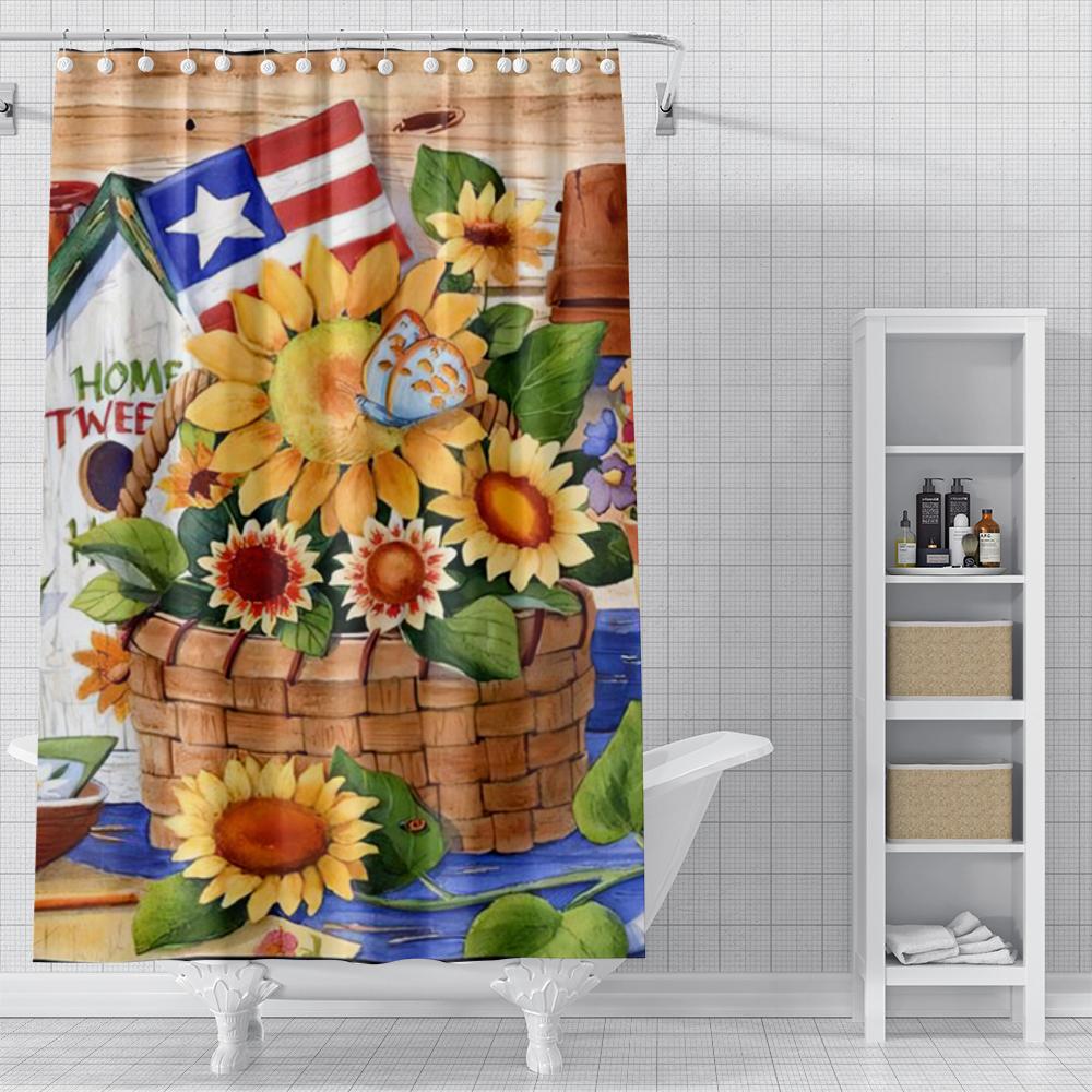 Home Shower Oil Painting Style Curtains For Bathroom Waterproof Fabric Bathroom Curtains Modern Shower Curtain 180X200 240X200