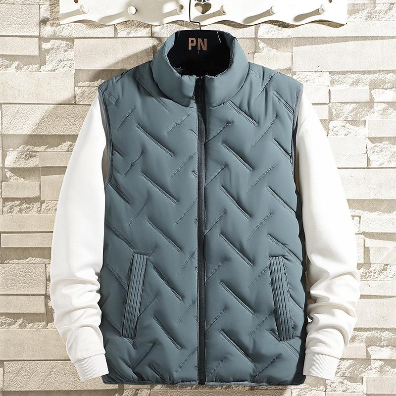 Men's vest autumn and winter velvet cotton Korean version trendy vest men loose winter handsome thickened outer wear vest men