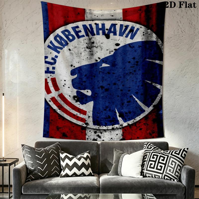 F.C. Copenhagen Wall Tapestry Aesthetic Wall Hanging Printed Fabric Blanket Decorative Tapestries for Bedroom Living Room Home Decor