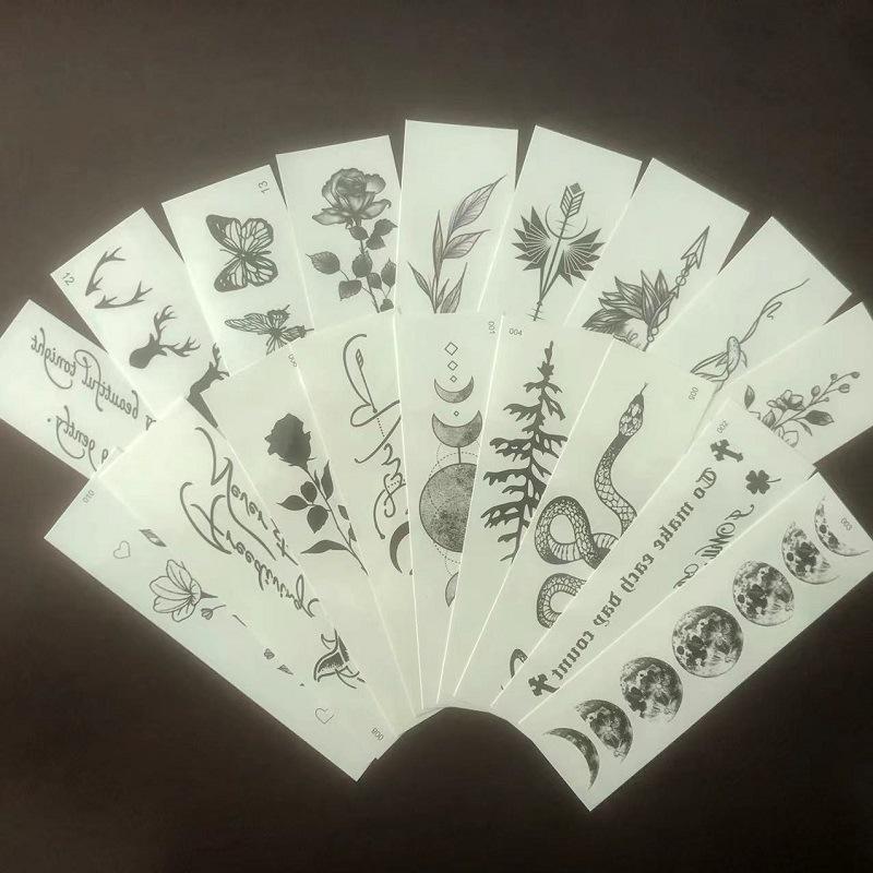 Lange Streifen Einweg Tattoo Aufkleber Set Geschenk Event Promotion Drainage temporäre Wasser Transfer Simulation Aufkleber