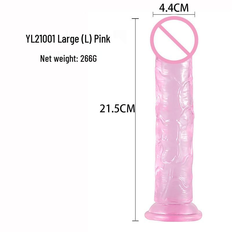 Large Crystal TPE Soft Eggless Dildo - Long-lasting Transparent Adult Pleasure Device
