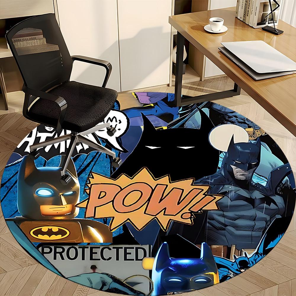 1pc Batman Comics Office Round Area Rug, Under Office Chairs Bedroom Living Room Home Decor, Room Deco, Available In Various Sizes