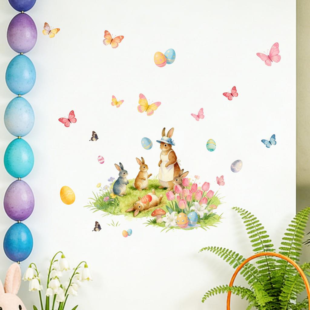 Kreskówkowe naklejki ścienne na Wielkanoc Pokój dziecięcy Salon Dekoracja domu