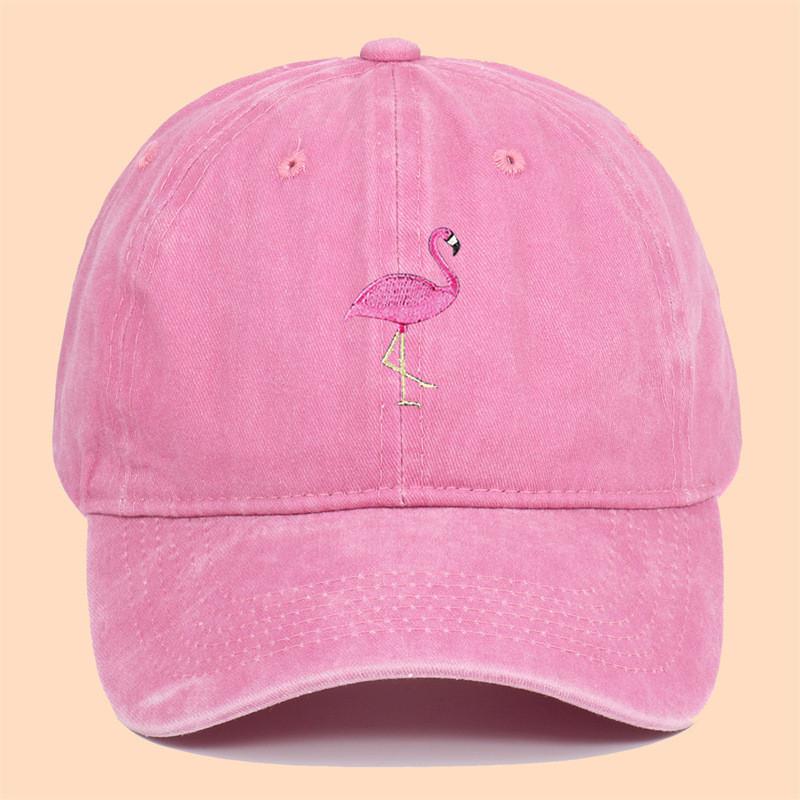 Fire Flamingo Embroidered Baseball Cap With Sun Protection For Outdoor Casual Wear