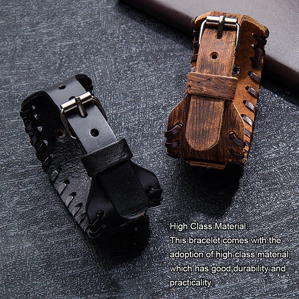Leather Cuff Bracelet Stylish Jewelry Ornament Wide Bracelets Wristbands Fashion Accessory Wrist Decorations Birthday Gift