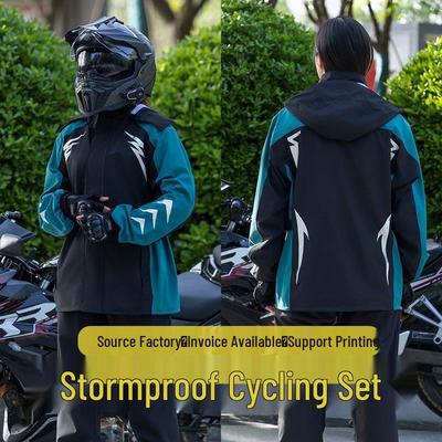 Men's Stormproof Split Motorcycle Rain Suit for Riders