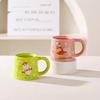 Cartoon Cute Mug with Cover Spoon High Looking Creative Birthday Drink Water Cup for Girls Home Souvenir Ceramic Cup