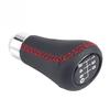 Car Vehicle 6 Speed Gear Knob Pu Shifter Stick With 3 Hoses