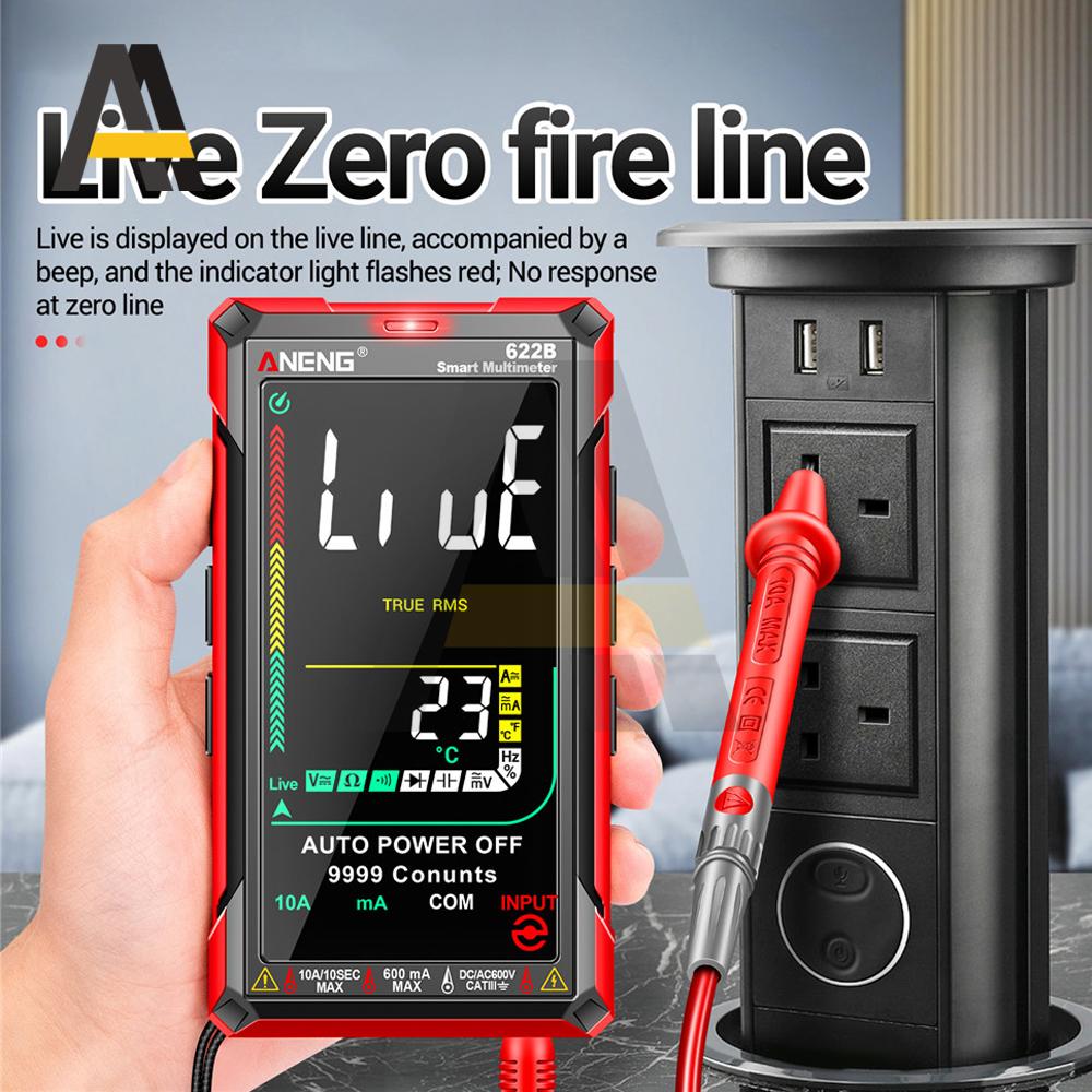 ANENG 622A/622B Digital Multimeter Professional AC/DC Volt Ammeter With Laser Lamp Capacitance Ohm Temp Tester for Electrician