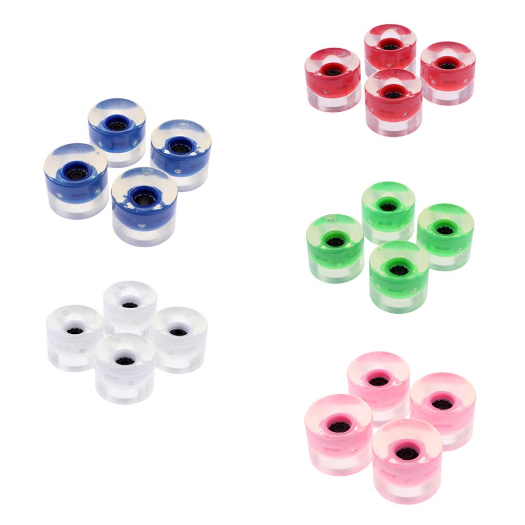 Custom PU Light Up Wheels for Longboard Cruiser Night Glow Skateboarding Downhill Mountain Rebuild Set