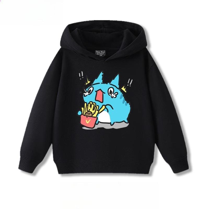 Neue lustige und schöne Kleidung mit Bugcat Capoo Emoji-Aufdruck für Kinder, modischer warmer Hoodie für Herbst und Winter für Jungen und Mädchen