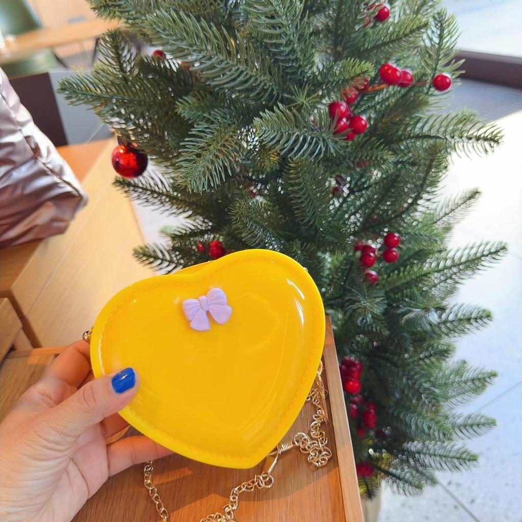 2025 Mini Heart Jelly Coin Purse - Cute, Fashionable Peach Heart Lipstick Bag
