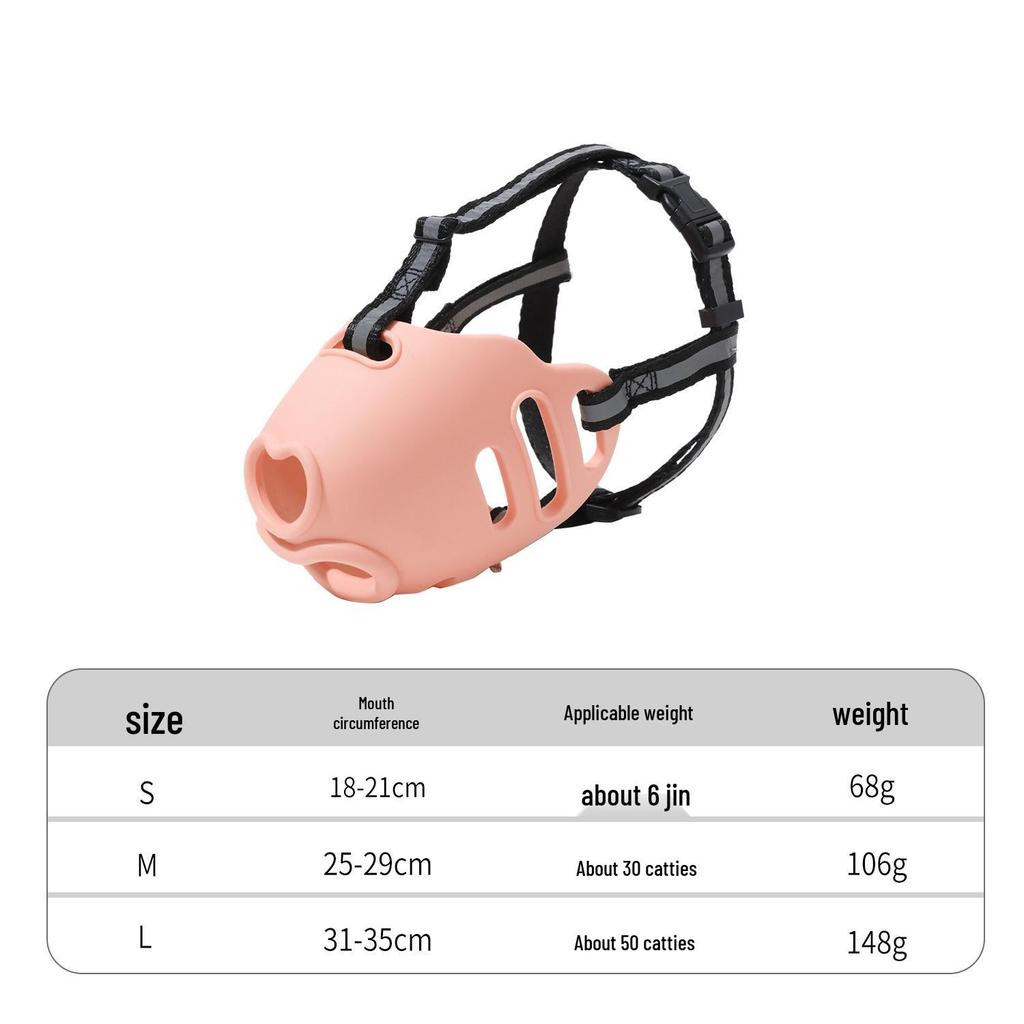 Reflective Adjustable Dog Muzzle - Prevents Ingestion, Original Design for Outdoor Use