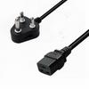 India-South Africa 3-Pin C15 Power Cord, 3-Core 0.75mm