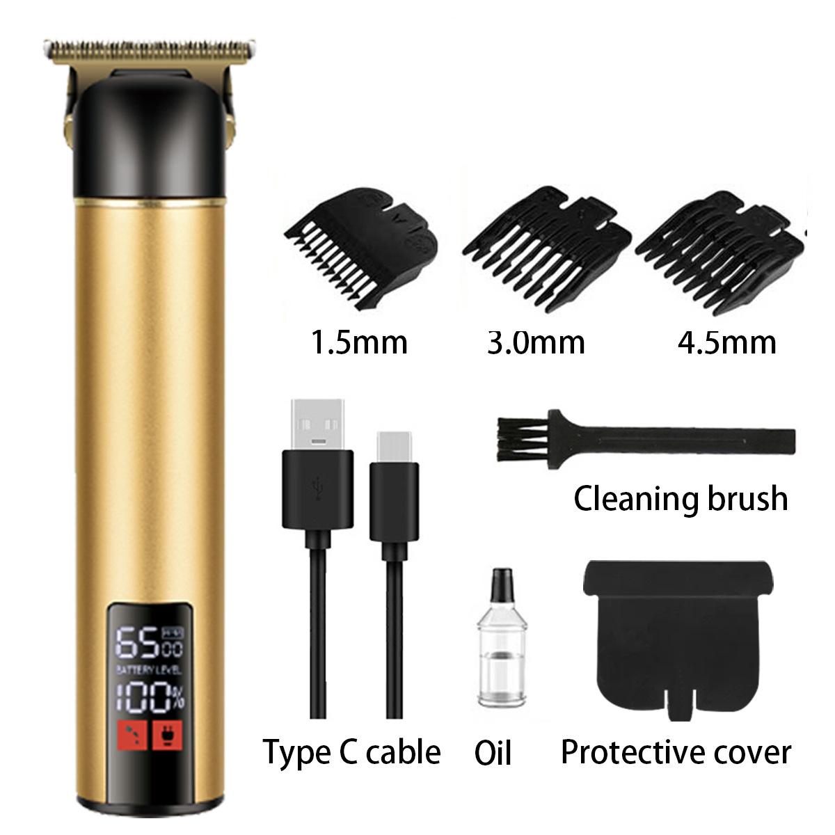 Digital Mini Hair Clipper with Metal Body - Multi-functional Trimmer & USB Charging