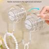 Set of 2 Suction Cup Hook Clip Multifunctional Clear Holders for Home and Supermarket Daily Casual Use Organization