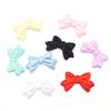 50pcs/lot 19x31mm Fabric Sponge Bow Patches Colorful Bows Flower Appliques For Sewing Clothing DIY Wedding Party Decoration